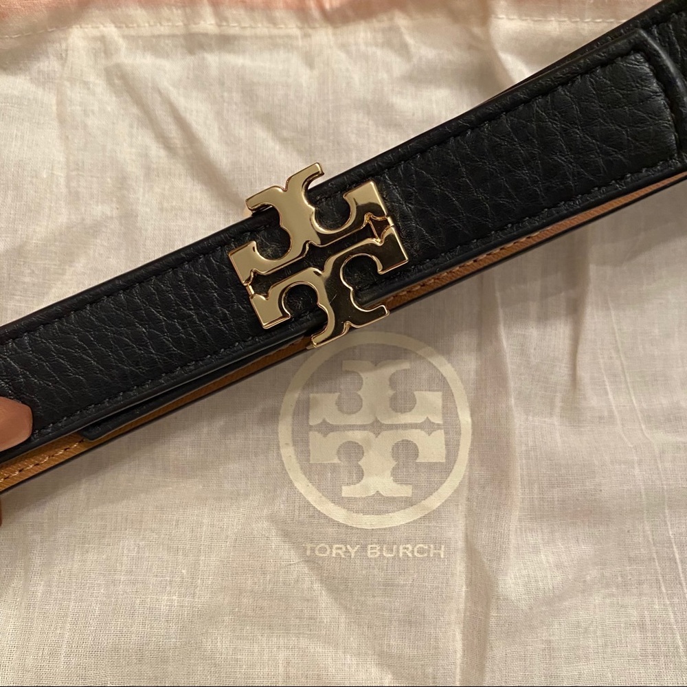 Tory Burch Reversible Belt Black/Tan NWOT